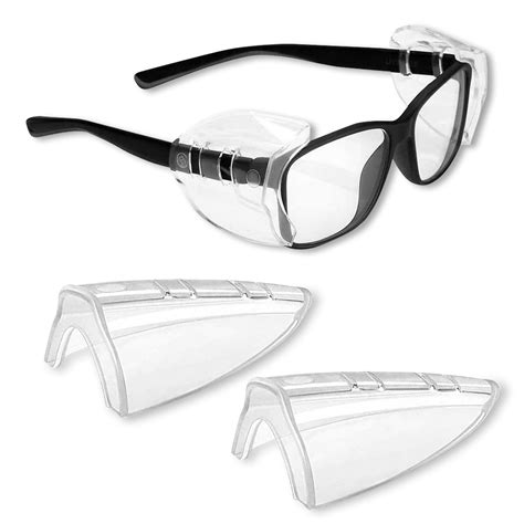 glasses leather side shields|safety glasses removable side shields.